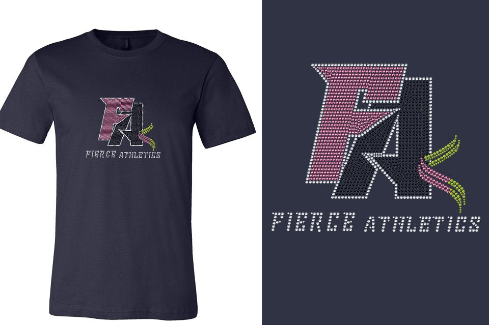 Rhinestones Fierce Athletics FA logo stones Unisex t-shirt