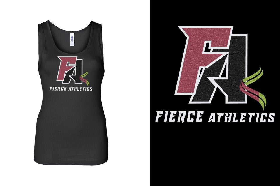Fierce Athletics FA logo glitter Youth Tank