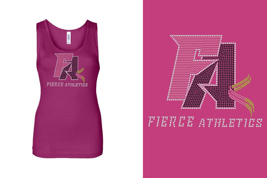 Rhinestones Fierce Athletics FA logo stones Youth Tank