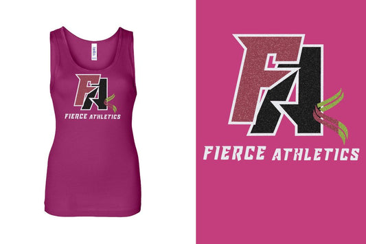 Fierce Athletics FA logo glitter Youth Tank