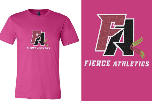 Fierce Athletics FA logo glitter Unisex t-shirt