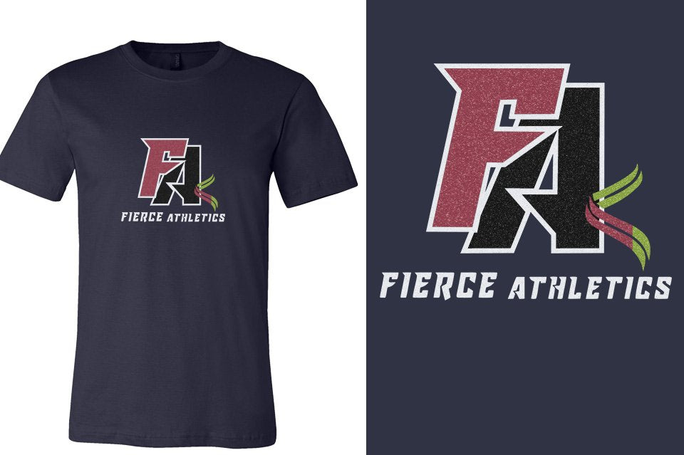 Fierce Athletics FA logo glitter Unisex t-shirt