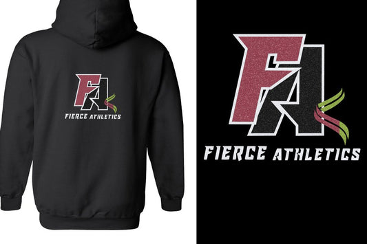 Fierce Athletics FA logo glitter Unisex Zip Hoodie